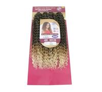 Ser Mulher Lizzy Extension Capelli Ricci | Texture effetto naturale | Applicazione rapida | per Crochet Braids- 300Gr 60cm (T2/27/613 Black/Blonde Degradee)