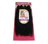 Ser Mulher Lizzy Extension Capelli Ricci | Texture effetto naturale | Applicazione rapida | per Crochet Braids- 300Gr 60cm (1 Black)