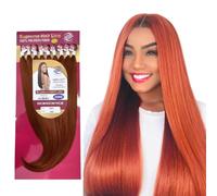 Ser Mulher Marli Extension a tessitura di alta qualità | Confezione da 9 | 320 grammi | Extension lavabili in Bioproteina (350-Ginger)