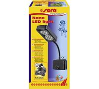 sera 31067 Nano LED light 2 x 2 W una lampada LED (4 W/12 V, dimmerabile) con riflettore sottile per illuminare Nano acquari Cube 16 l, argento