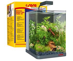 sera, Acquario Completo con Illuminazione Biotop Nano, 16 luci a LED Cube, capacità 16 l di Acqua Dolce, 3 filtri Interni con Camera