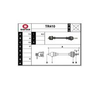 SERA Arbre De Transmission Cardan Avant Per Renault Trafic 7700851720 7700860563