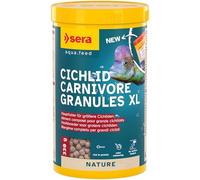 sera cichlid carnivor granules XL 1 L | mangime completo per Ciclidi carnivori grandi 1.000 ml | senza coloranti e conservanti