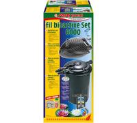 sera Pond Fil Bioactive Set 6000 il set completo per un avvio rapido e semplice di uno stagno trasparente fino a 6000 l, filtro a pressione con pompa 6000 l/h, 6 l siporax 25 mm, avviamento filtro e