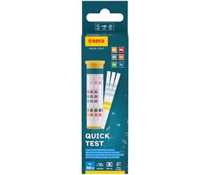 sera Quick Test | Acqua 6in1 per Acquario, Laghetto da Giardin | Strisce Test per pH, KH, GH, Nitrati, Nitriti e Cloro | 50 Misurazioni | Test Rapido per l’Equilibrio Biologico