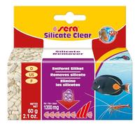 Sera silicate clear 60 g - Rimozione permanente del silicato delle alghe di silice per acqua dolce e salata (materiale filtrante di qualità da laboratorio).