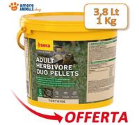 Sera Tortoise Adult Herbivor Duo Pellets 3,8 litri (850 g)