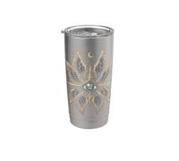 Serafino Occhio Celeste Piuma Mystic Be not Afraid Bicchiere termico in acciaio inox doppia parete