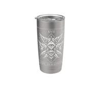 Serafino Occhio Nero Celeste Piuma Mystic Be not Afraid Bicchiere termico in acciaio inox doppia parete