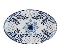 SERAFINO ZANI VASSOIO OVALE IN CERAMICA CM 40 DECORO SANTORINI CSA4VO40