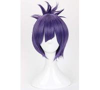 Seraph Of The End Lacus Welt Owari No Seraph Parrucca Cosplay Parrucca corta sintetica viola per capelli + Cappellino per parrucca AZ-429