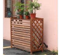 SeraphicCharm Copri Condizionatore da Esterno Legno Copertura Condizionatore Esterno Copri Motore Condizionatore Copertura Climatizzatore Esterno Proteggere da Sole Pioggia E Polvere(86x35x80cm)