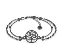 SERASAR Bracciale da donna in argento Sterling 925, placcatura in oro reale 18 carati, lunghezza regolabile, quattro colori, scatola portagioie inclusa, Taglia unica, Argento sterling, Nessuna pietra