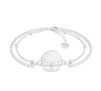 SERASAR Bracciale da donna in argento Sterling 925, placcatura in oro reale 18 carati, lunghezza regolabile, quattro colori, scatola portagioie inclusa, Taglia unica, Argento sterling Oro bianco,