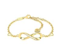 SERASAR Bracciale Donna Infinito Oro Acciaio Inox Idea Regalo Catena Dorato