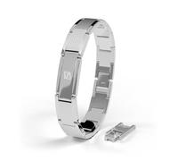SERASAR Bracciali da Uomo Bracciale in Acciaio Chirurgico Argento Bangle Gioielli Treccia