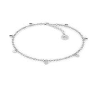 SERASAR Cavigliera Donna Argento 925 con Сiondoli - Gioiello Elegante con Zirconi Regolabile Resistente all’Acqua Cavigliera Estate Mare Idea Spiaggia Piede Ragazze - Regalo Elegante