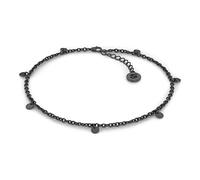 SERASAR Cavigliera Donna Argento Nera 925 con Сiondoli Gioiello Elegante con Zirconi Regolabile Resistente all’Acqua Cavigliera Estate Mare Spiaggia Piede Ragazze Idee Regalo in Confezione