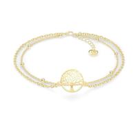 SERASAR Cavigliera Donna Oro Nera 925 Albero Della Vita Gioiello Elegante con Zirconi Regolabile Resistente all’Acqua Cavigliera Estate Mare Spiaggia Piede Ragazze Idee Regalo Elegante