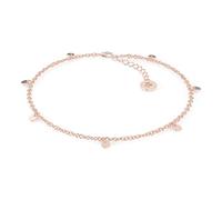SERASAR Cavigliera Donna Oro Rosa 925 con Сiondoli Gioiello Elegante con Zirconi Regolabile Resistente all’Acqua Cavigliera Estate Mare Spiaggia Piede Ragazze Idee Regalo Elegante