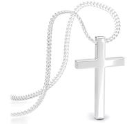 SERASAR Collana Croce da Donna d’Argento Gesù con Ciondolo Gioielli Acciaio Inox