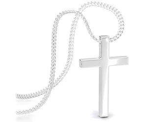 SERASAR Collana Croce da Donna d’Argento Gesù con Ciondolo Gioielli Acciaio Inox