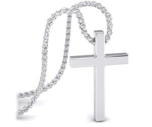 SERASAR Collana Croce da Uomo Catena con Ciondolo 50cm Gioielli in Argento Idea Regalo per di Gesù