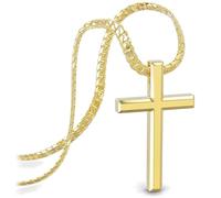 SERASAR Collana da Uomo con Ciondolo Croce Gioielli in Oro Catena Placcata Idea Regalo per Compleanno Festa del Papà Punk Rock san Valentino