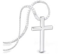 SERASAR Collana Premium da Uomo [Faith] | Acciaio Chirurgico 316L | Impermeabile | Catena Robusta a Cordoncino | Chiusura Sicura | Argento Oro Nero | Scatola per Gioielli Inclusa