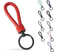 SERASAR Portachiavi Donna Pelle in Rossa Portachiavi Macchina Donna Portachiavi per Moto Portachiavi Casa Portachiavi Bicicletta Portachiavi Colorati Portachiavi Laccio Pelle Regalo per la Fidanzata