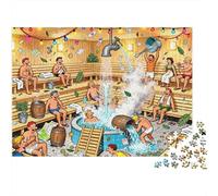 Serata in Sauna per la Comunità Tedesca Puzzle in Legno Impermeabile Puzzles Da 1000 Pezzi Regali Per Adulti Impossibili Per Decorazioni Domestiche