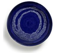 Serax Feast by Ottolenghi serveerschaal L 35 cm h 6 cm aardewerk Lapis Lazuli + Swirl Dots White (B8921014F)