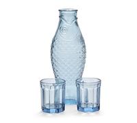 Serax Fish & Fish Carafe & 2 Glasses M Blu