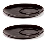 Serax Marie Michielssen - Set di 4 sottobicchieri da caffè La Mère, colore: marrone scuro, elementi essenziali per la cucina per la decorazione della casa, caffetteria, tazze da cappuccino, tazze da