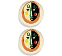 Serax Piatto Aperitivo Collezione Feast di Ottolenghi | 2 piatti iniziali | Servizio da tavola in gres in colori misti | Set di stoviglie di lusso per cenare a casa o ad una festa