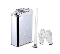 serbaoio portatile per carburante, Contenitore for olio combustibile in acciaio inossidabile 304, portatile, da 10 litri, for trasporto di benzina e diesel, for lattine scorta