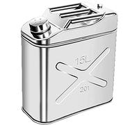 serbaoio portatile per carburante, Serbatoio carburante in metallo da 15/20 litri, contenitore portatile for e gasolio, for moto, SUV, ATV, auto, backup di emergenza(15L)