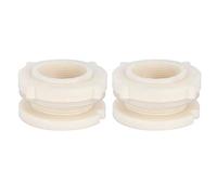 Serbatoi d'acqua Adattatore di paratia Adattatore durevole ABS G1 1/2 Connettore filo DN40 per serbatoi di pesce Acquari torri d'acqua stagno 2 pcs imposta 10x10x4cm