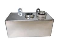 Serbatoi radiatore per moto Serbatoio Liquido Raffreddamento Parabrezza Lega Alluminio Serbatoio Spruzzatura Dell'intercooler Lucidato Serbatoio Liquido Raffreddamento 2 Litri Serbatoio Troppo