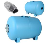 Serbatoio a Pressione 100L - per Impianti Idrici e Sistemi Autoclave - con Membrana EPDM - Vaso di Espansione - per Pompa Domestica Pompa per Pozzo - Attacco da 1" - Acciaio - Orizzontale 100 Litri