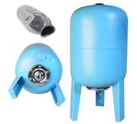 Serbatoio a Pressione 50L - per Impianti Idrici e Sistemi Autoclave - con Membrana EPDM - Vaso di Espansione - per Pompa Domestica Pompa per Pozzo - Attacco da 1" - Acciaio - Verticale 50 Litri