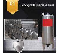 Serbatoio a Pressione Acciaio Inossidabile Dotato di Valvola di Sicurezza e Valvola di Depressione Base Rinforzata Serbatoio D'acqua Fornito con Vari Accessori, per Pompa Domestica Pompa(100L/40x95cm)