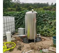 Serbatoio A Pressione Durevole Contenitore d'Acqua Serbatoio di Stoccaggio dell'Acqua di Grande capacità Serbatoi A Pressione Verticali per Pozzi in Acciaio Inox,Argento,300L