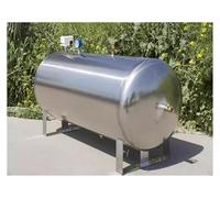 Serbatoio a pressione orizzontale for acqua di pozzo di grande capacità, kit di installazione in acciaio inossidabile for sistemi pompa/acqua, stoccaggio pressurizzato(100L/26.4GaL)