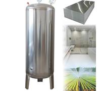 Serbatoio A Pressione per Impianti Idrici E Sistemi Autoclave Vaso di Espansione Verticale Acciaio Inox per L'acqua Domestica per Campus Industria Agricoltura,Argento,700L