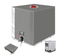 Serbatoio Acqua 1000 litri IBC, Cisterna Acqua 1000 litri grigio Con pellicola trasparente per il serbatoio dell'acqua, Borsa di stoccaggio in tela -120 x100 x116 cm,