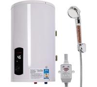Serbatoio acqua calda da 220 V, 30 l, con protezione contro le perdite, pratica doccia e indicatore di temperatura, 2000 W, scaldabagno elettrico per cucina/bagno (25-75 °C)