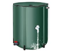 Serbatoio Acqua Piovana Pieghevole 500L 1000L Verde | Cisterna Raccolta con Rubinetto Superiore e Scarico Inferiore, Contenitore Portatile per Giardino, Irrigazione e Campeggio(264 gallons/1000 L)
