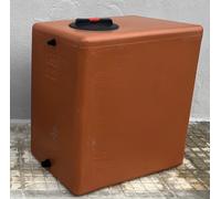 SERBATOIO ACQUA POLIETIL LITRI 300 LT VERTICALE PARALLELEPIPEDO GRIGIO o MARRONE