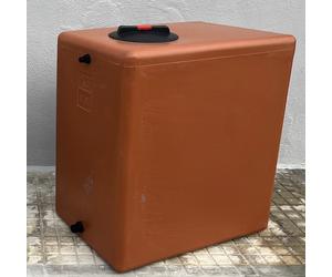 SERBATOIO ACQUA POLIETIL LITRI 300 LT VERTICALE PARALLELEPIPEDO GRIGIO o MARRONE